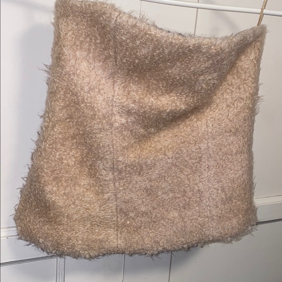 Zara XS Fuzzy Beige Tube Top - Picture 7 of 8